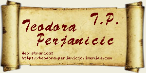 Teodora Perjaničić vizit kartica